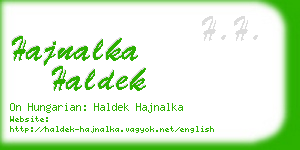 hajnalka haldek business card